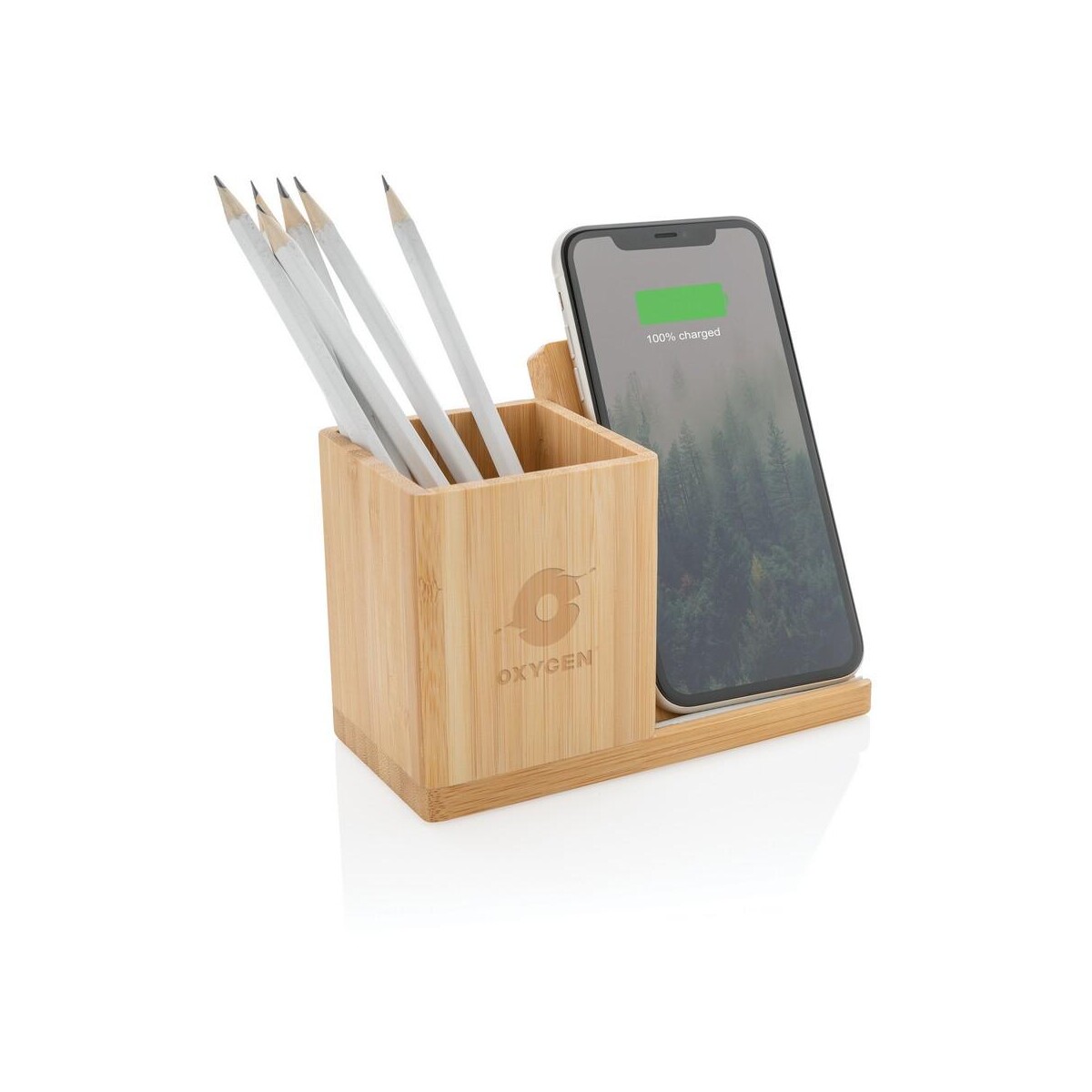 Eko Ładowarka bezprzewodowa 5W, organizer na biurko Calgary P308.479__D_100