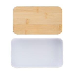 Eko Pudełka śniadaniowe 2 w 1, 2x400 ml, bambusowe wieczko, sztućce V1215-02_IDE01