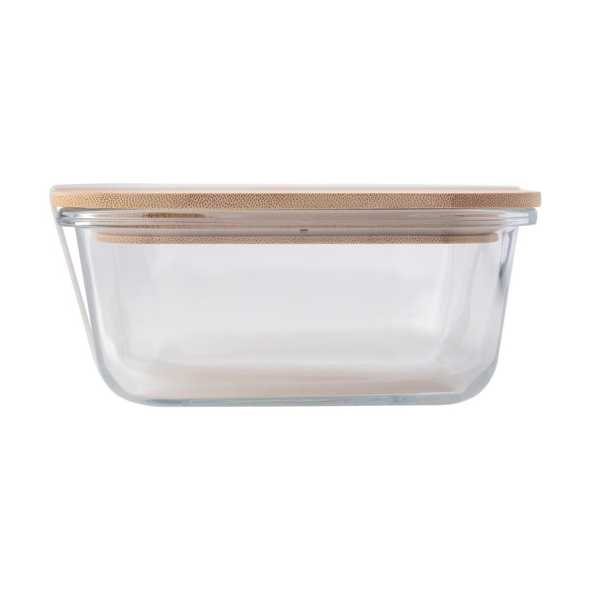 Eko Szklane pudełko śniadaniowe 900 ml, bambusowe wieczko V4883-18_ISD01