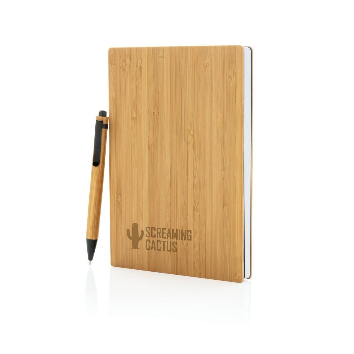 Eko Bambusowy notatnik A5 z bambusowym długopisem P772.159__D_100