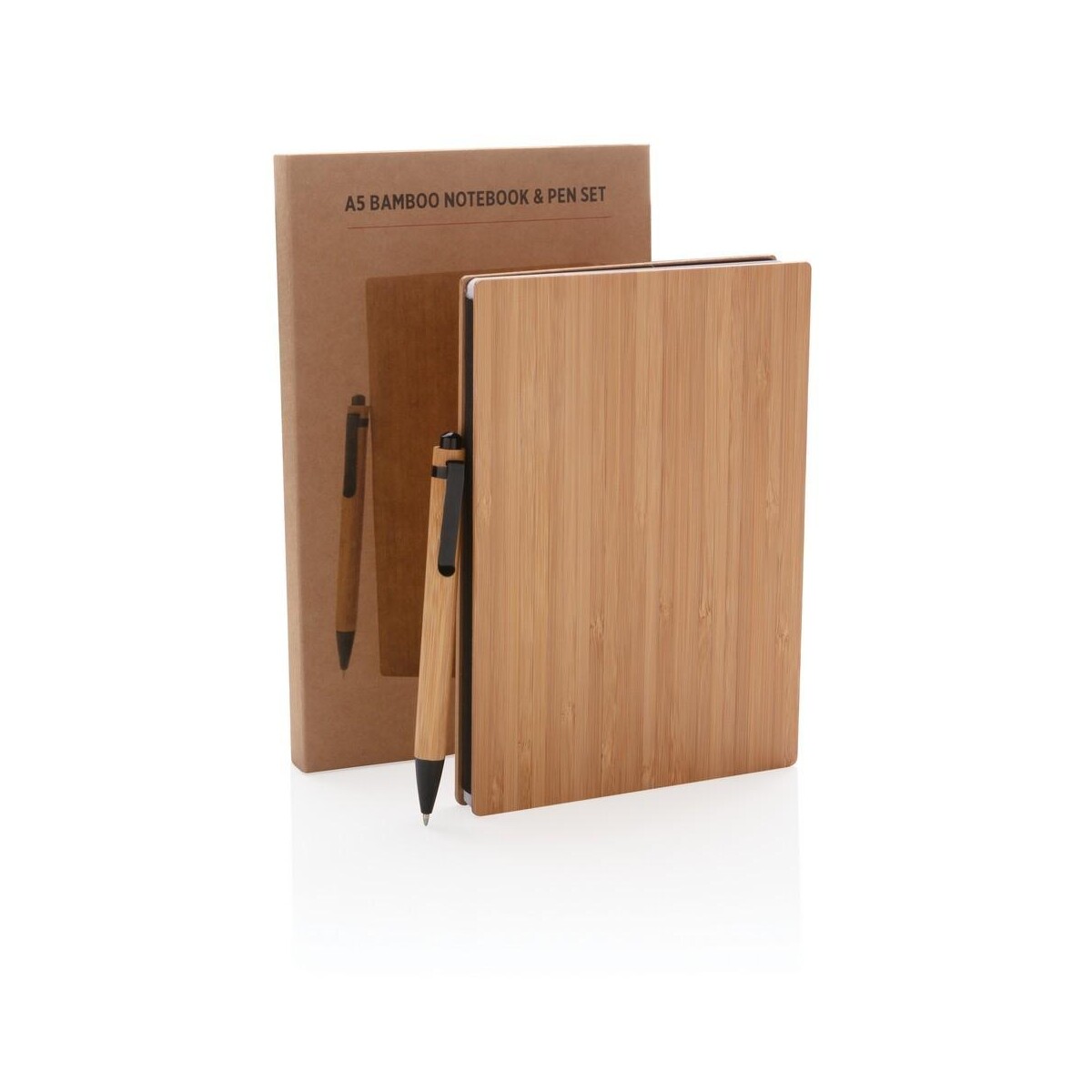 Eko Bambusowy notatnik A5 z bambusowym długopisem P772.159__P_500