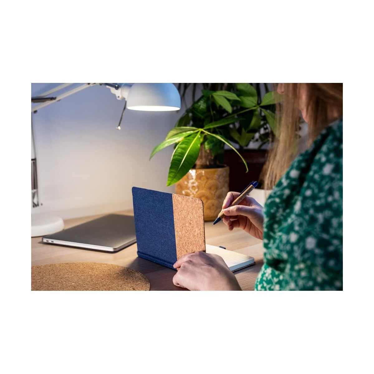 Eko Korkowy notatnik A5 z długopisem | Layla V0056_B