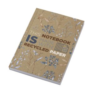 Eko Notatnik A6 Novella Austen z miękką okładką z materiału z recyklingu, papier pakowy — 100 kartek 21026606