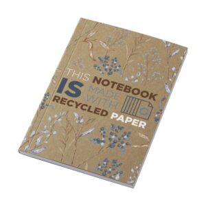 Eko Notatnik A6 Novella Austen z miękką okładką z materiału z recyklingu, papier pakowy — 50 kartek 21026706