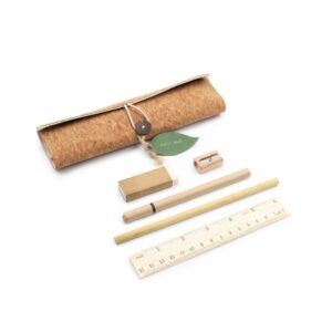 Eko Zestaw szkolny, piórnik, ołówek, długopis, linijka, gumka i temperówka | Clark V7248-17_AAA01