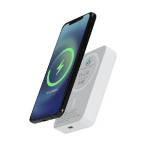 Eko Acrab magnetyczny bezprzewodowy powerbank o pojemności 10 000 mAh i mocy 15 W z technologią 20 W PD — wykonany z tworzyw sztucznych pochodzących z recyklingu 12444201