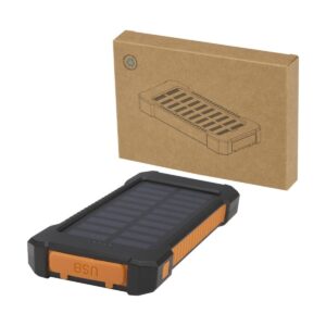 Eko Altair wytrzymały powerbank o pojemności 5000 mAh i mocy 10 W, wykonany z tworzyw sztucznych pochodzących z recyklingu, z wbudowaną latarką 12447190