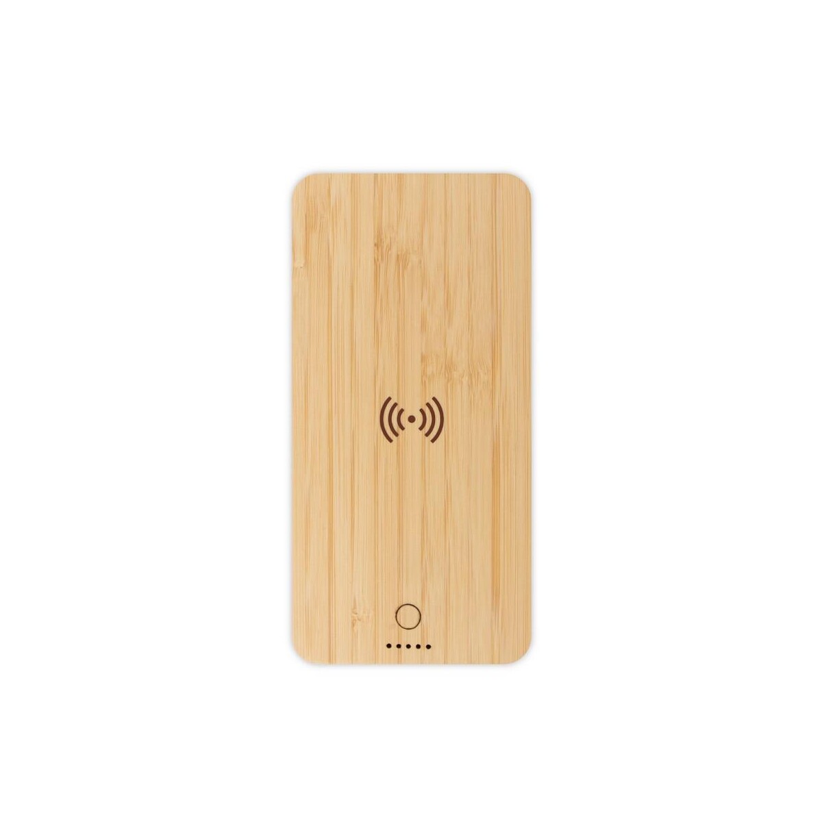 Eko Bambusowy bezprzewodowy power bank 8000 mAh B'RIGHT, ładowarka bezprzewodowa 15W | Benson V0053-17_ITP01