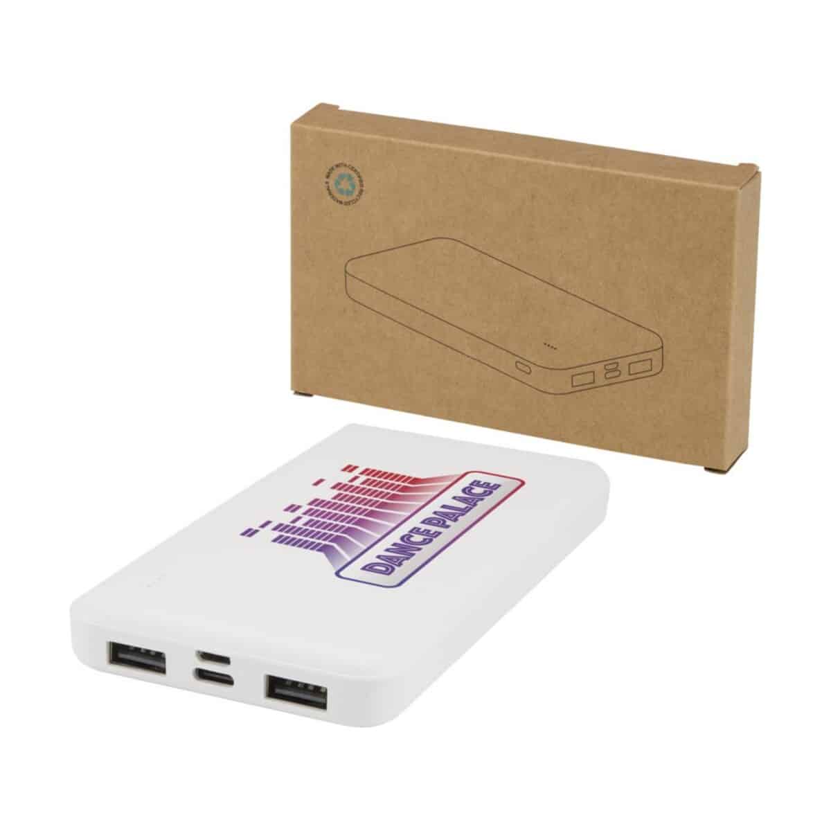 Eko Intan powerbank o pojemności 10 000 mAh i mocy 10 W z tworzyw sztucznych pochodzących z recyklingu 12445801_dtf_y1