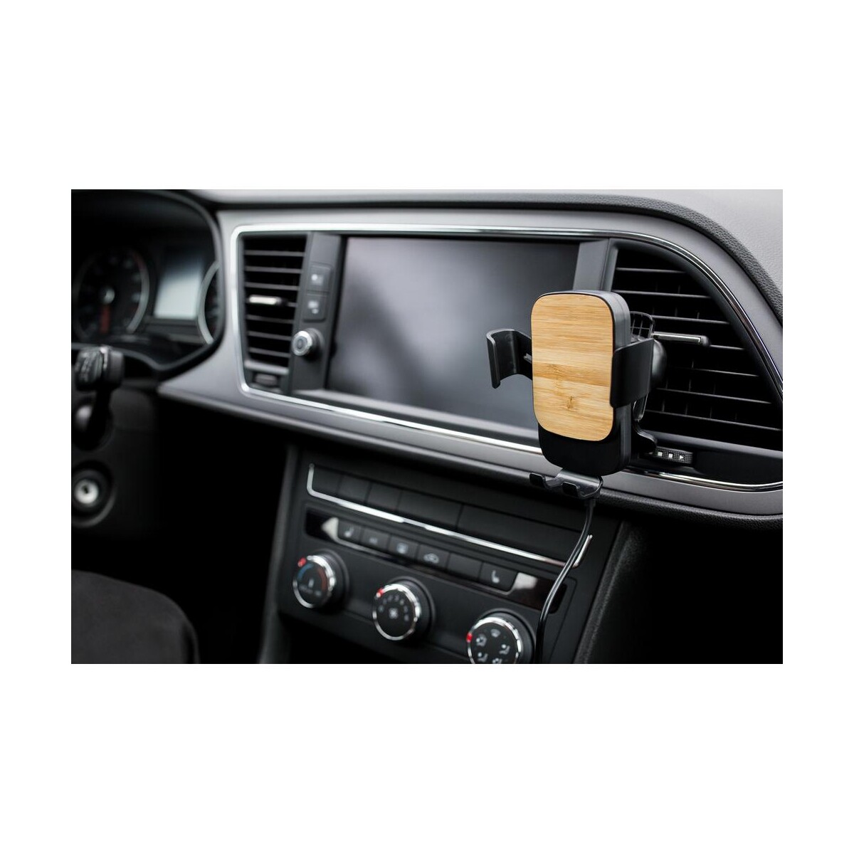 Eko Grawitacyjny samochodowy uchwyt do telefonu, ładowarka bezprzewodowa 15W | Amberle VA107_A