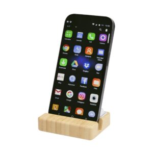 Eko Algol stojak na telefon i zabawka sensoryczna z tworzyw sztucznych pochodzących z recylingu z elementami bambusowymi 12446671