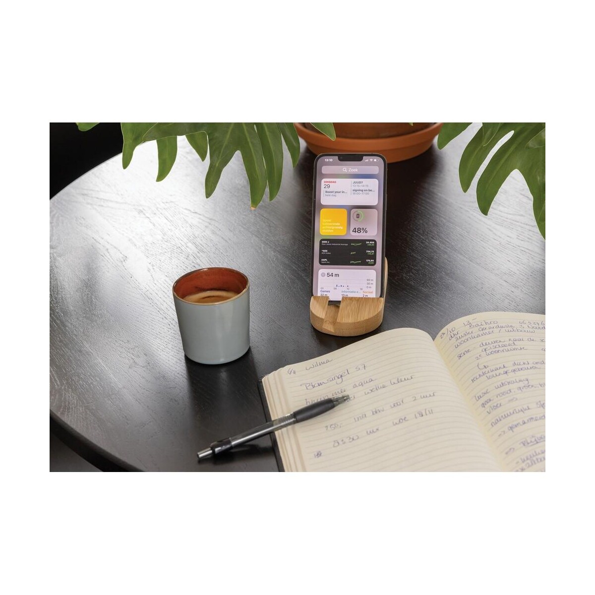 Eko Bambusowy stojak na telefon, tablet P301.379__M_401