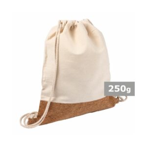 Eko Bawełniany worek ze sznurkiem z korkowym elementem V0577-20_AAA00