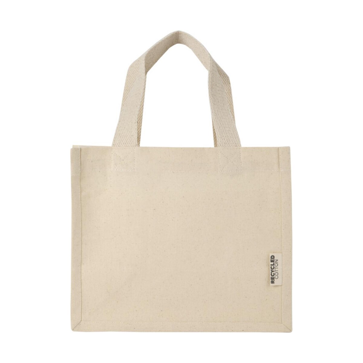 Eko Odessa mini torba na zakupy z dnem wykonana bawełny z recyklingu z certyfikatem GRS o gramaturze 220 g/m² i pojemności 9 l 12078706_f1