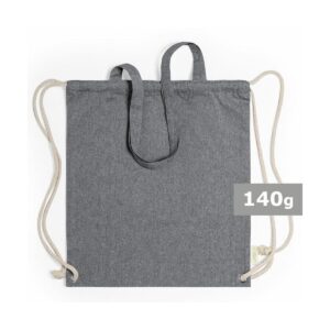Eko Worek ze sznurkiem i torba na zakupy z bawełny z recyklingu, 2 w 1 V6792-03_AAA00