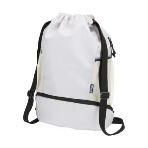 Eko Nomad ściągana na sznurek torba sportowa z recyklingu z certyfikatem GRS o pojemności 18l z dolną komorą 13009932