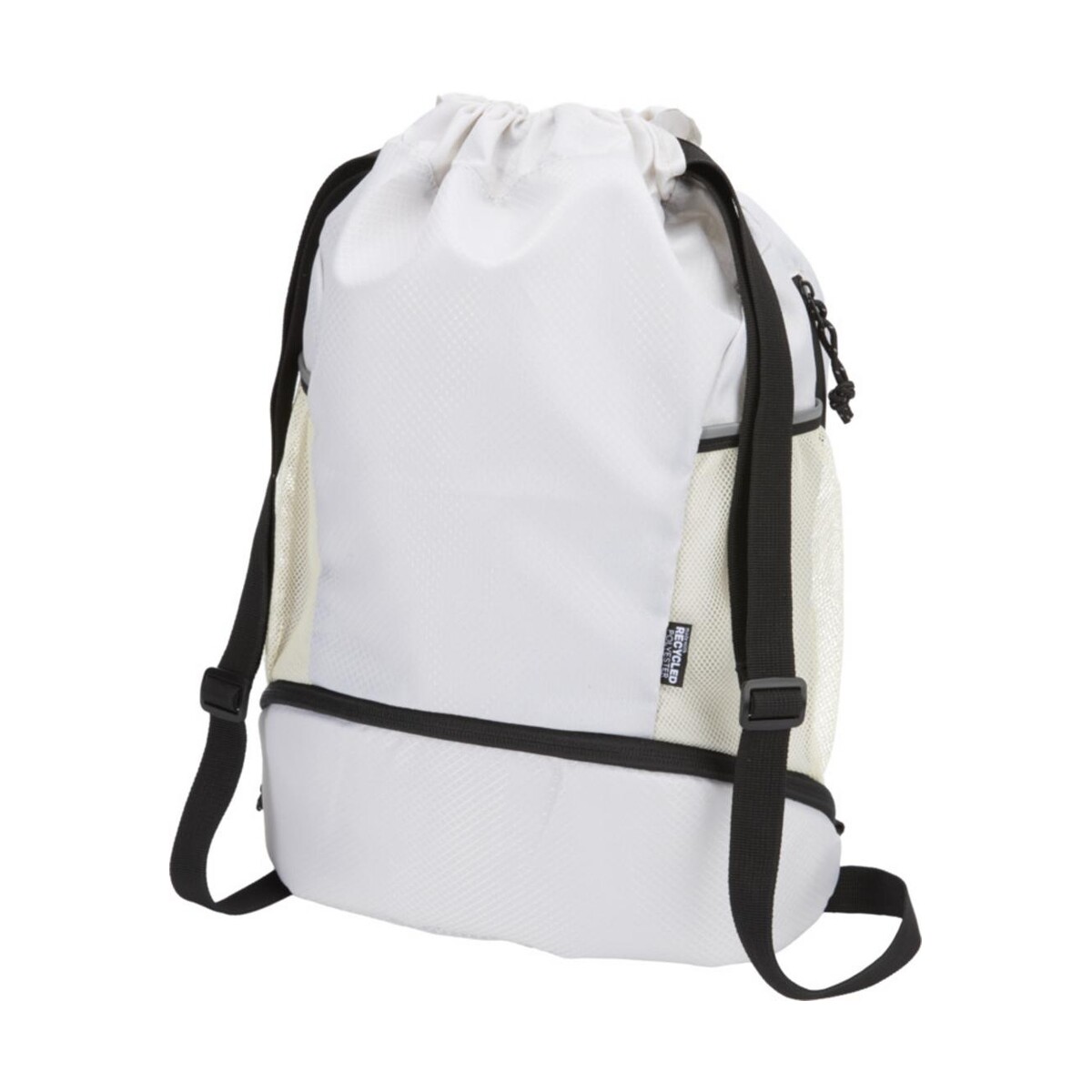 Eko Nomad ściągana na sznurek torba sportowa z recyklingu z certyfikatem GRS o pojemności 18l z dolną komorą 13009932