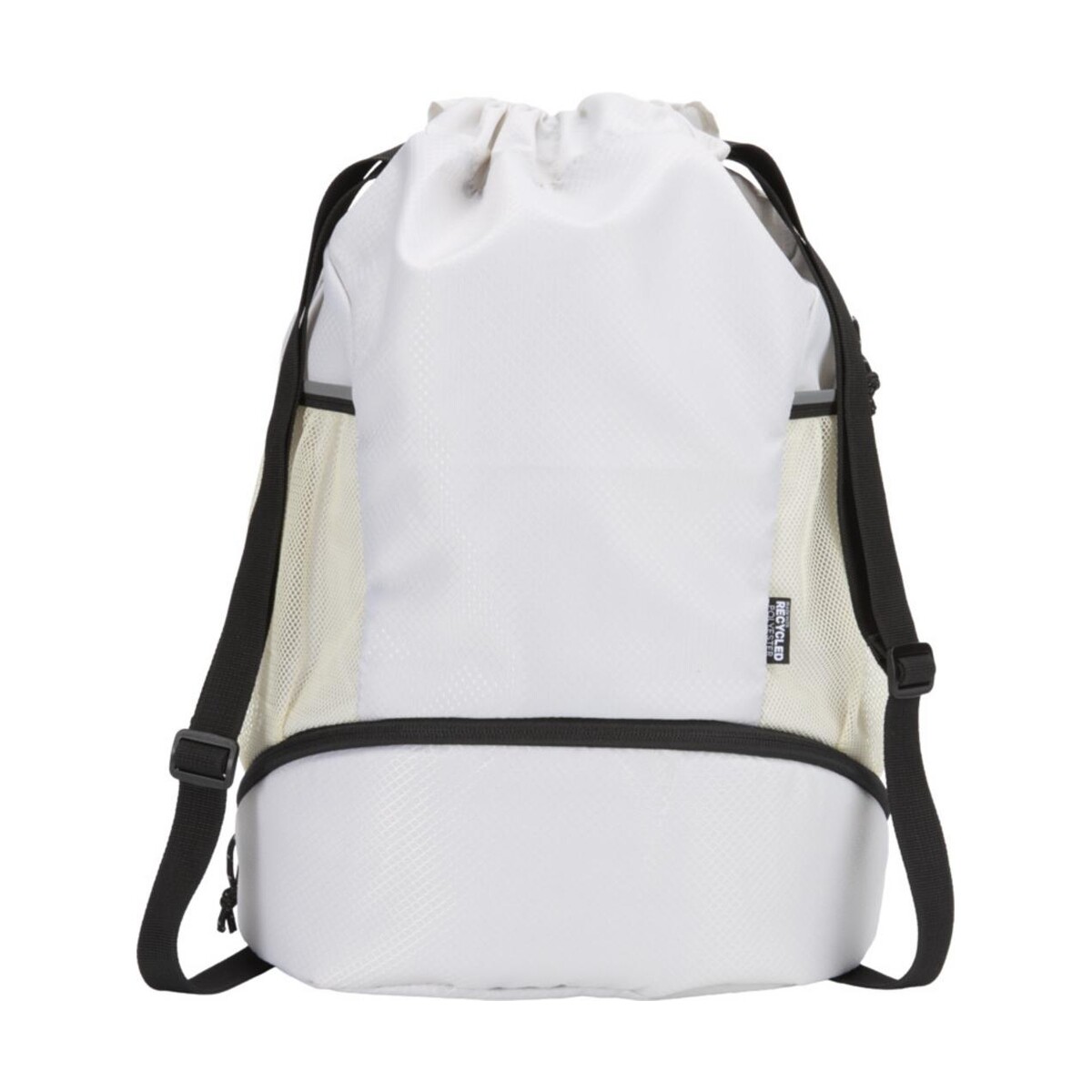 Eko Nomad ściągana na sznurek torba sportowa z recyklingu z certyfikatem GRS o pojemności 18l z dolną komorą 13009932_f1