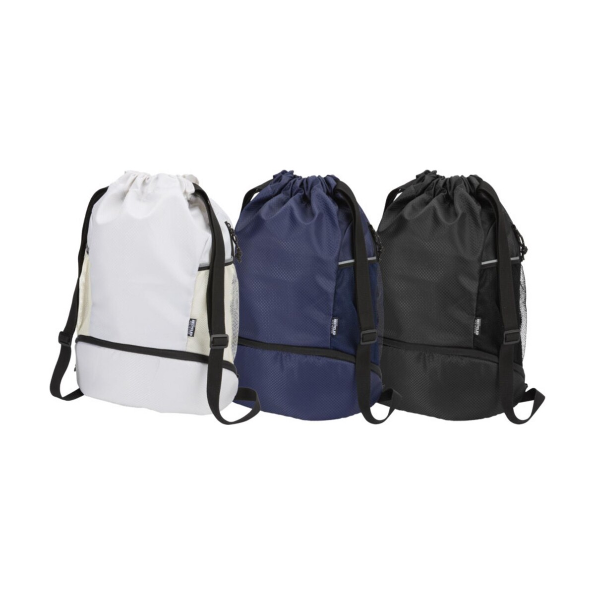 Eko Nomad ściągana na sznurek torba sportowa z recyklingu z certyfikatem GRS o pojemności 18l z dolną komorą 13009932_g1