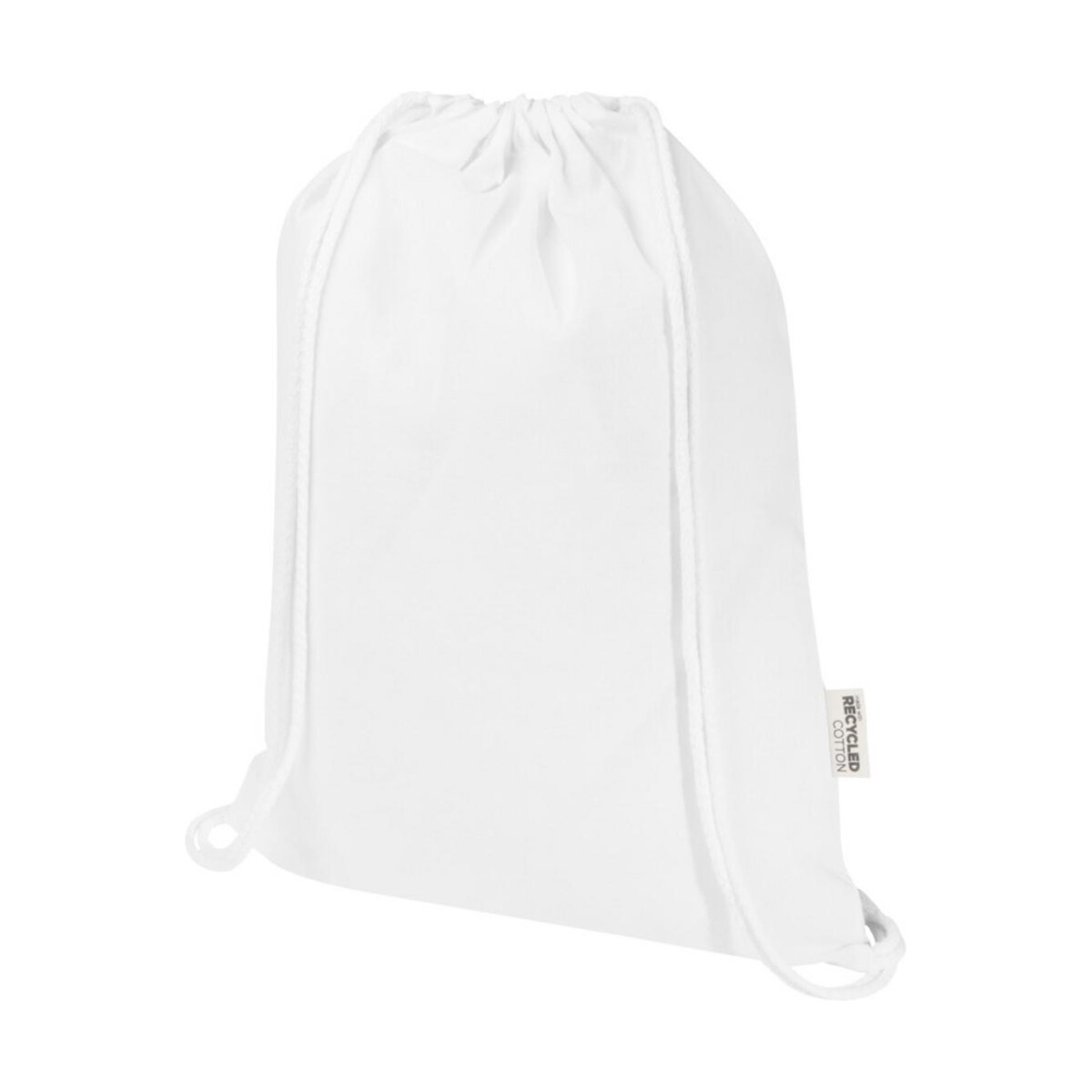 Eko Oregon Blend torba ściągana sznurkiem z materiału materiału z recyklingu, 140 g/m², 5 l, posiadająca certyfikat GRS 12076101