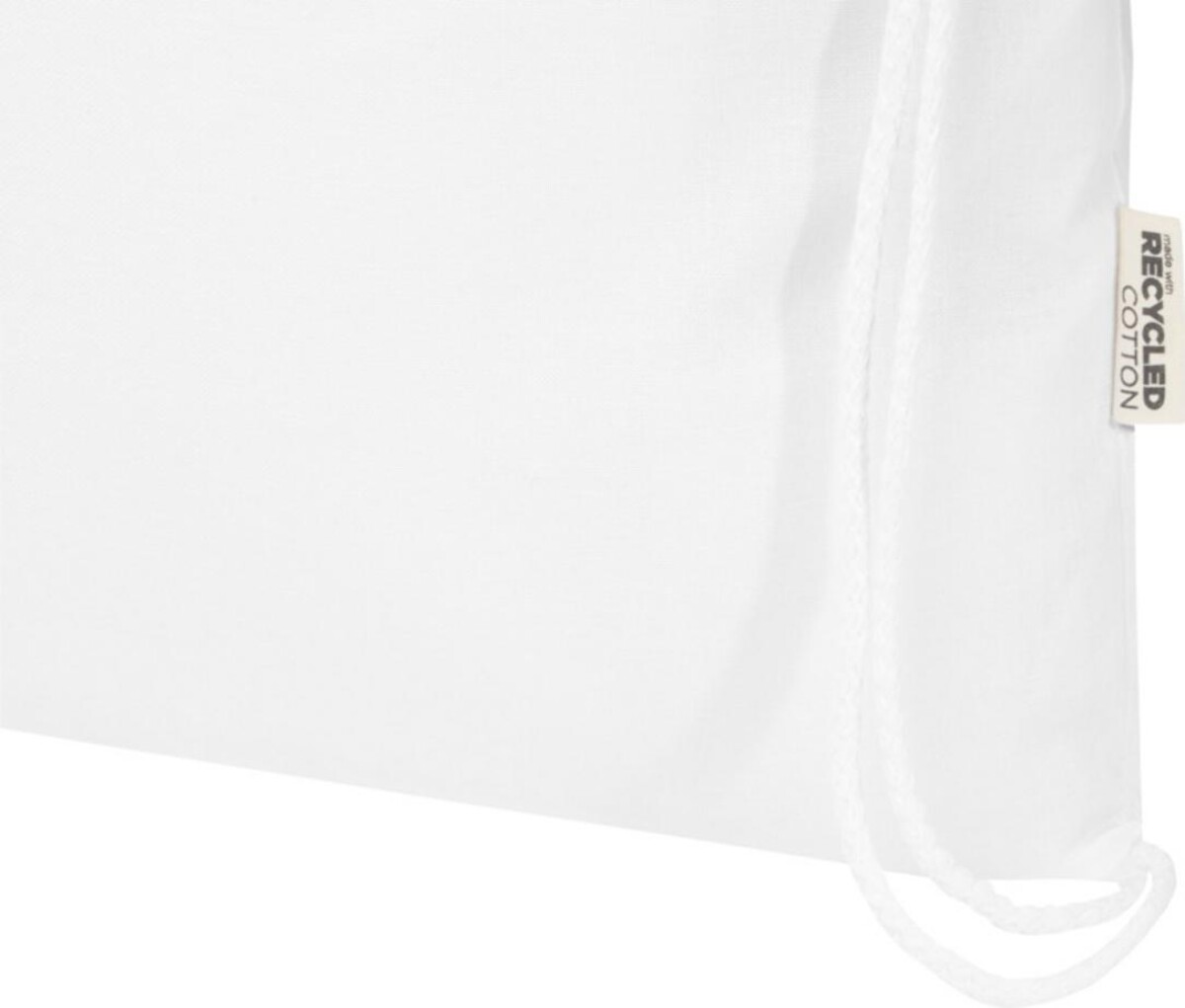 Eko Oregon Blend torba ściągana sznurkiem z materiału materiału z recyklingu, 140 g/m², 5 l, posiadająca certyfikat GRS 12076101_d1