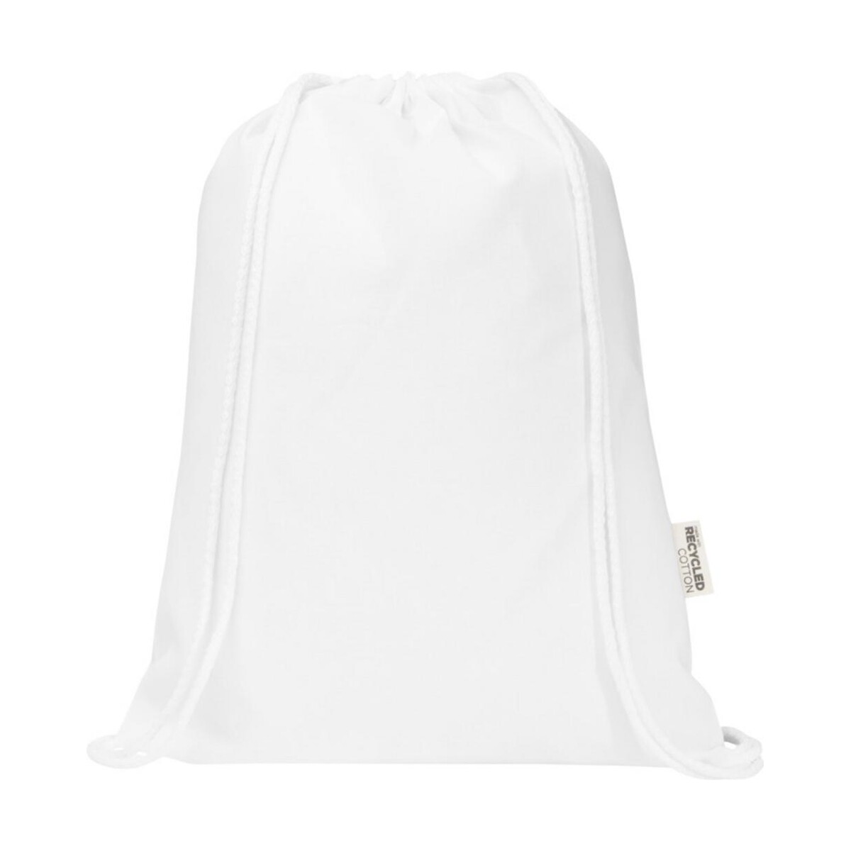 Eko Oregon Blend torba ściągana sznurkiem z materiału materiału z recyklingu, 140 g/m², 5 l, posiadająca certyfikat GRS 12076101_f1