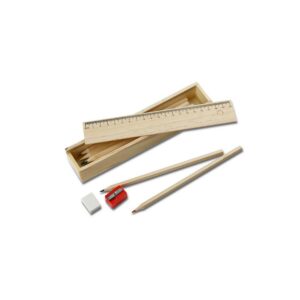 Eko Zestaw szkolny, piórnik, 12 kredek, linijka, gumka i temperówka | Lena V6128.0-17_AAA01