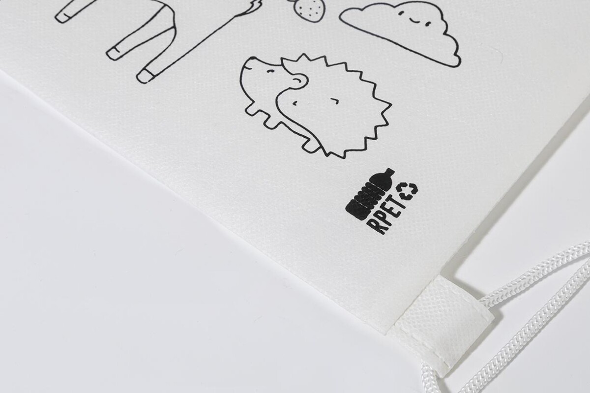 Eko Zocolo Worek ze sznurkiem do kolorowania RPET, zwierzęta AP800298-A__CU2