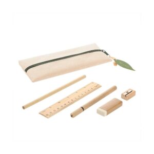 Eko Zestaw szkolny, piórnik, ołówek, długopis, linijka, gumka i temperówka | Landon V7365.0-20_AAA01