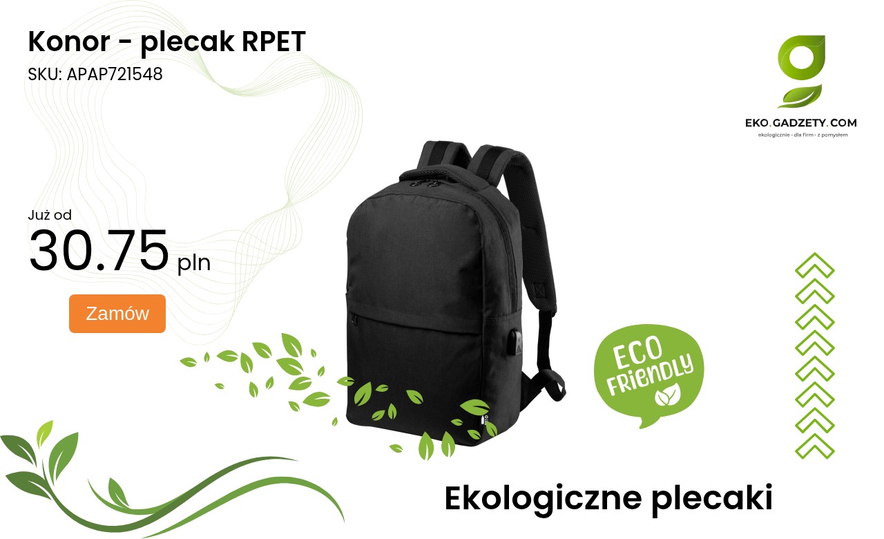 Konor - plecak RPET Plecak wykonany z recyklingowanego RPET marki Konor