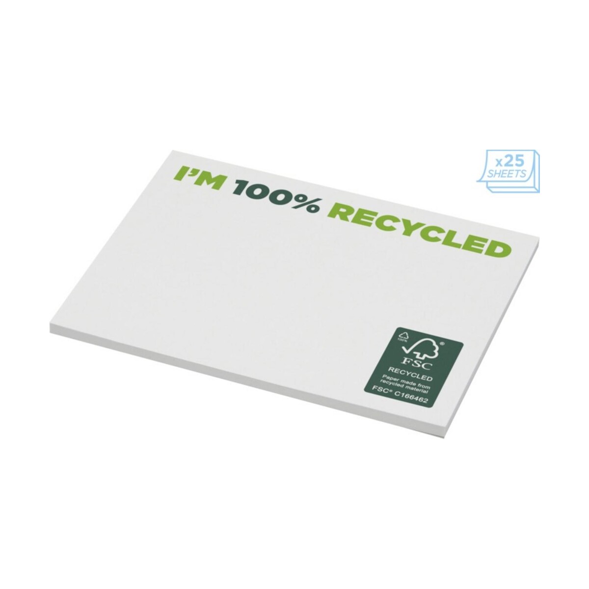 Eko Karteczki samoprzylepne z recyklingu o wymiarach 100 x 75 mm Sticky-Mate® 2128701_e1