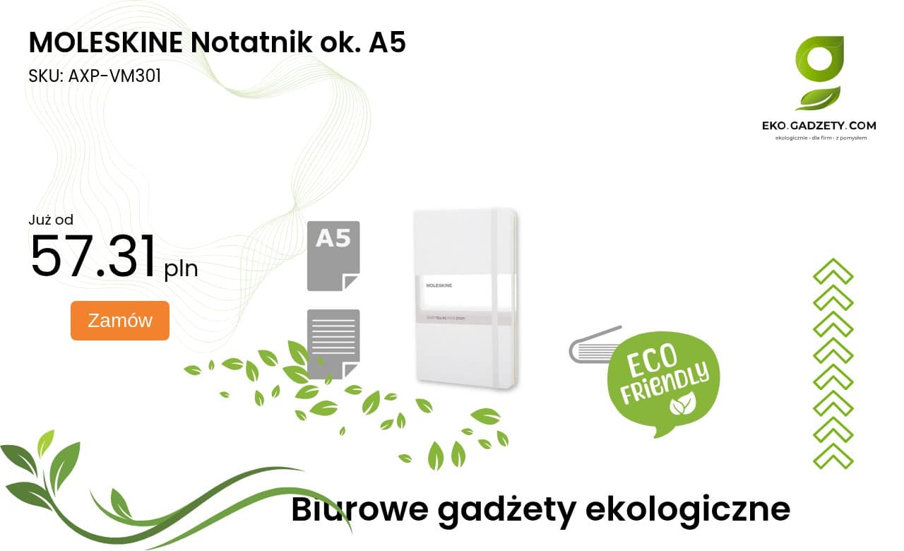 MOLESKINE Notatnik ok. A5 Notatnik Moleskine w rozmiarze A5