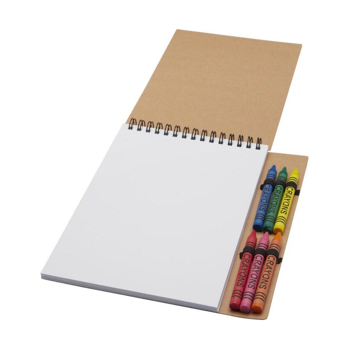 Eko Doodle notatnik spiralny A5 z miękką okładką i zestaw kredek świecowych 10796706_e1