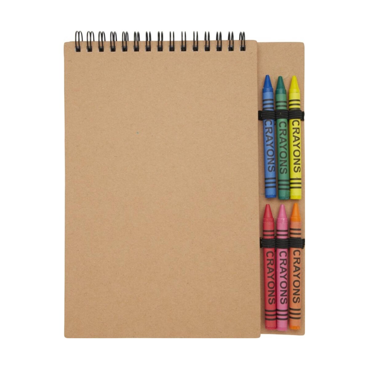 Eko Doodle notatnik spiralny A5 z miękką okładką i zestaw kredek świecowych 10796706_f1