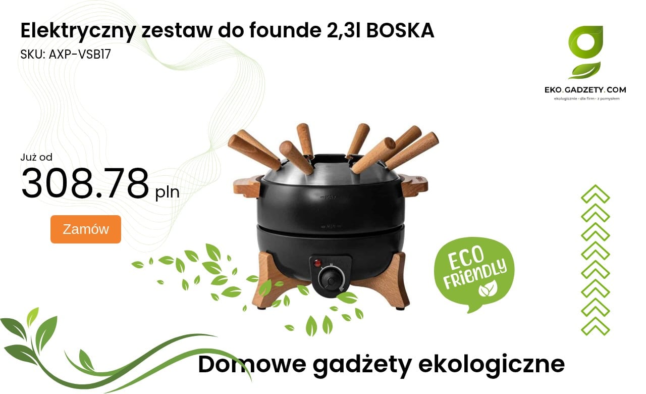Elektryczny zestaw do founde 2,3l BOSKA Elektryczny zestaw do fondue 2,3 litra marki BOSKA