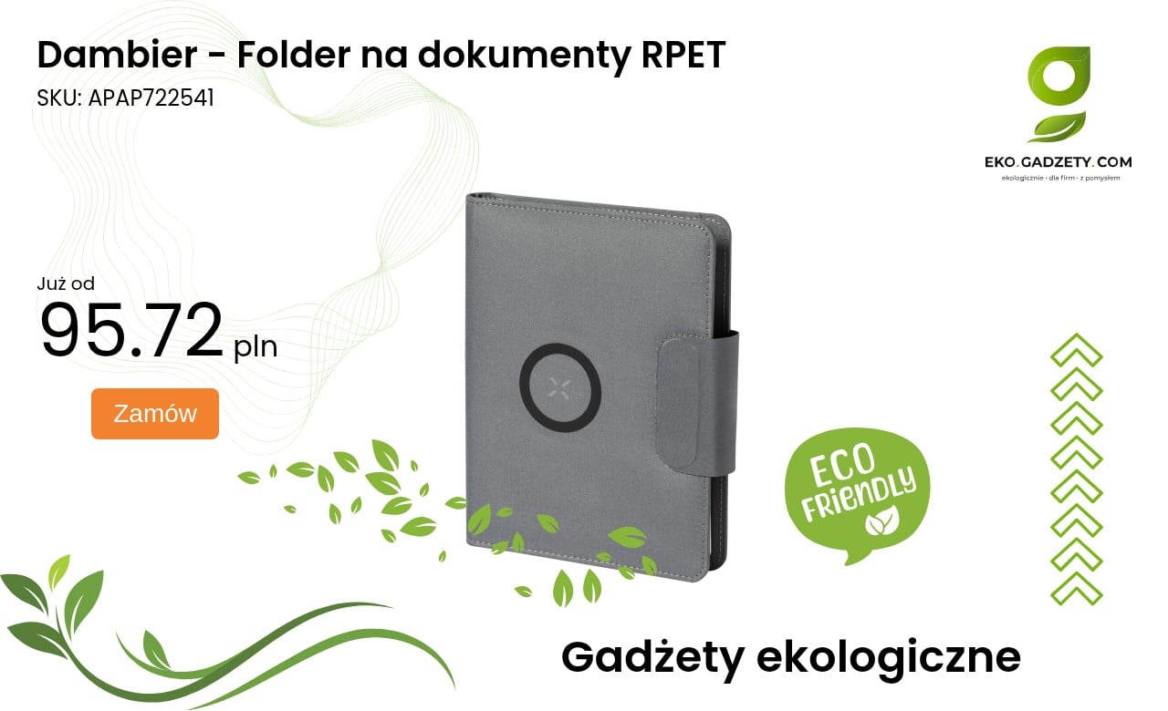 Dambier - Folder na dokumenty RPET Ekologiczny folder na dokumenty Dambier wykonany z RPET